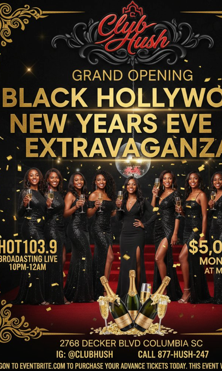 Black Hollywood original event flyer