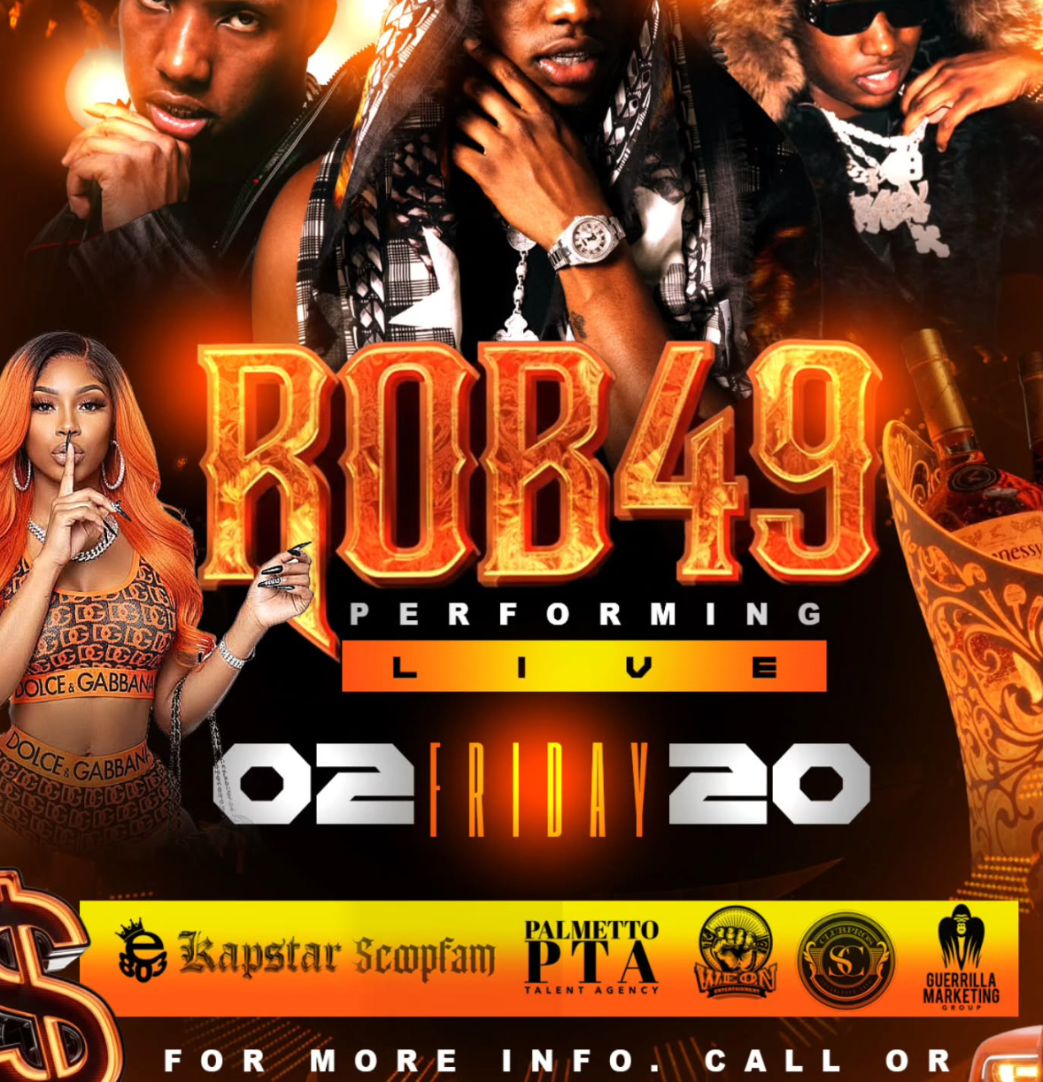 Rob49 original event flyer